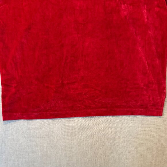 VINTAGE Nike Sweatshirt Mens XL Red Velour Basketball Swoosh Embroidered 90s - Picture 10 of 12